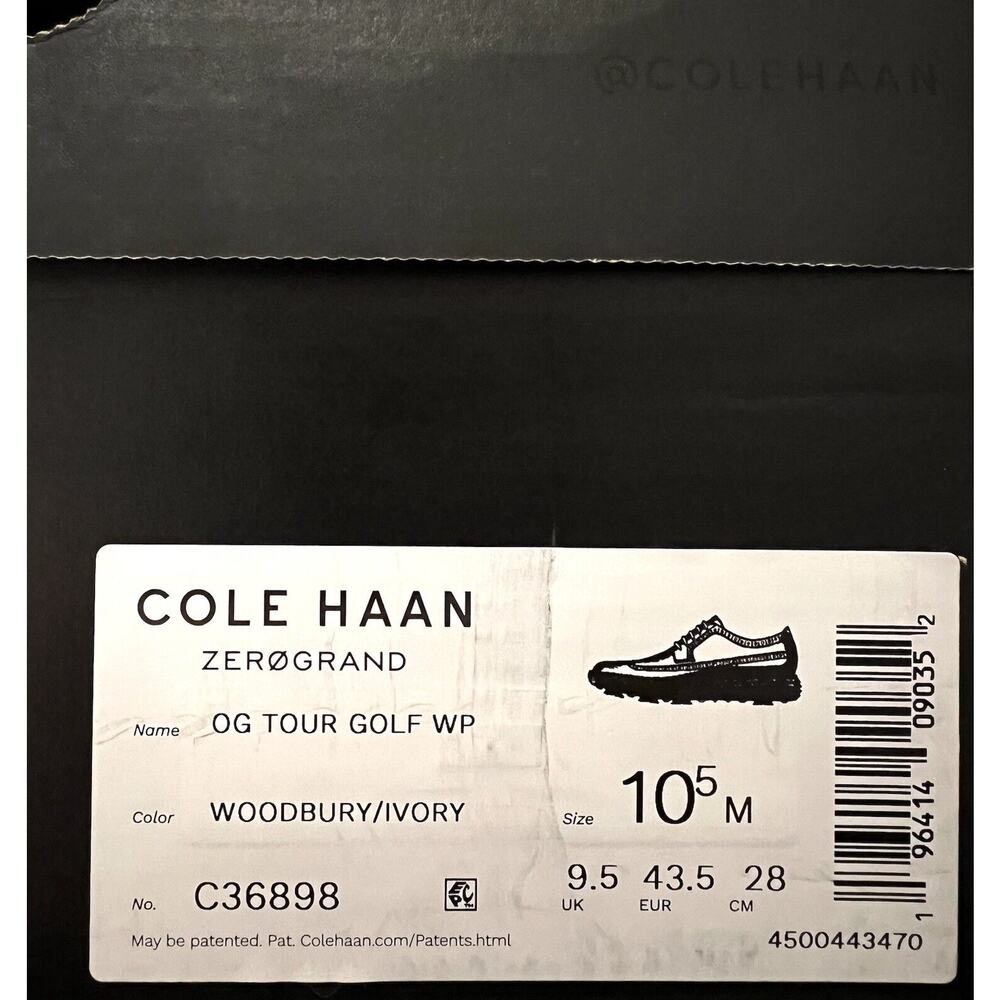 Cole Haan Original Grand Tour Oxford Golf Shoes Wing Tips Mens Size 10.5 C36898 - Picture 3 of 14